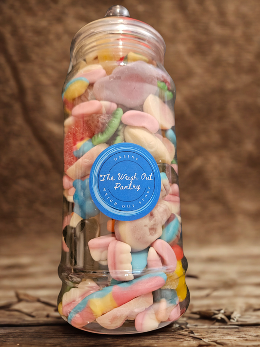 700g Round Jar Filled With Halloween Themed Sweets